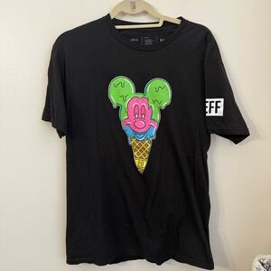 Neff x Disney Mickey Mouse Ice Cream T-shirt Black Size Medium